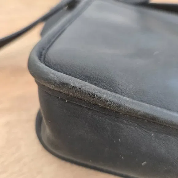 Coach 9145 Legacy Flap Crossbody Shoulder Bag Dark Gray Leather Vintage Purse - Picture 8 of 16